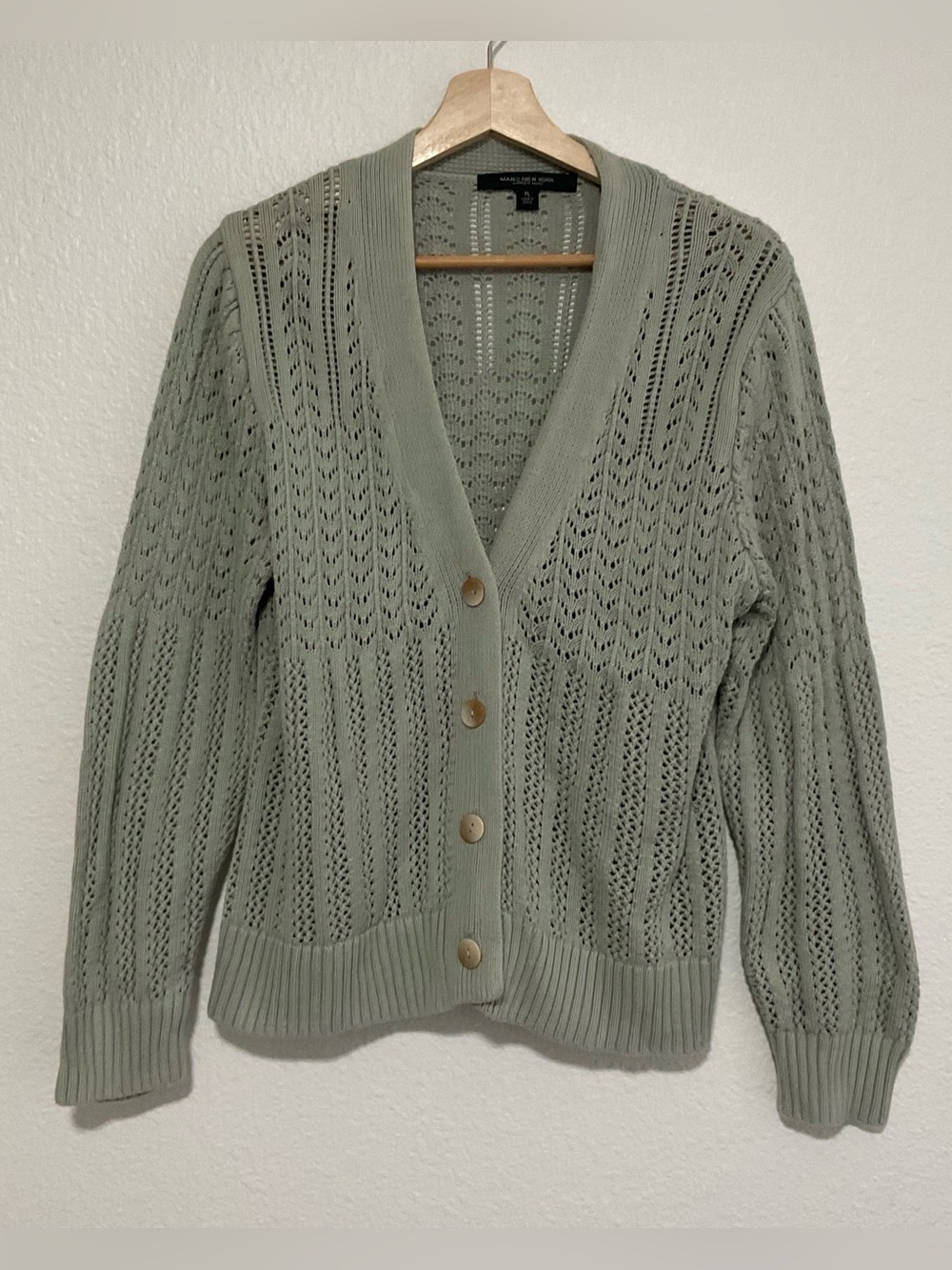 Marc New York By Andrew Marc Women’s Petite L Green Cardigan Top